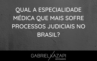 Qual a especialidade médica mais sofre processos judiciais no Brasil?